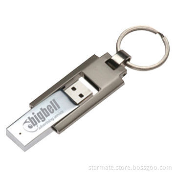 Metal USB Twister Model Flash Drive, High-speed 2.0 Interface, 2.36 x 0.94 x 0.26-inch Unit Size
